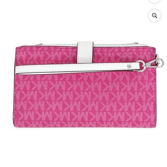NWT Michael Kors Jet Set Travel Wristlet (Dragonfruit) - Picture 2 of 8